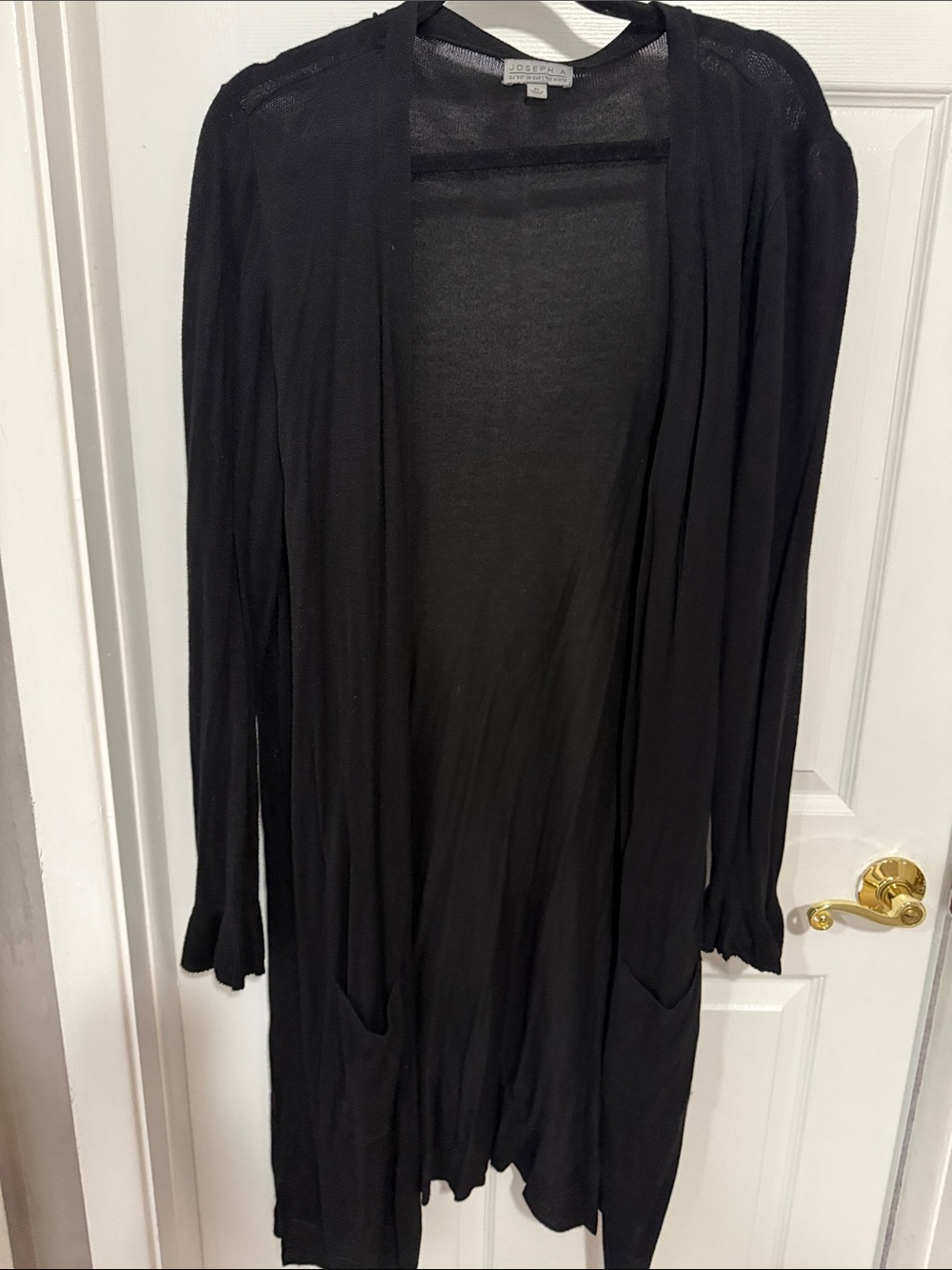 Joseph Black Lightweight Open-Front Long Cardigan